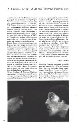 Fenda, Almanaque Topográfico: A Estreia de Kharms no Teatro Português