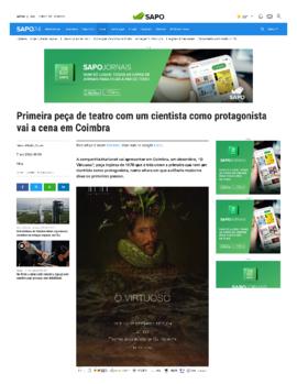 Sapo24: Primeira peça de teatro com um cientista como protagonista vai a cena em Coimbra
