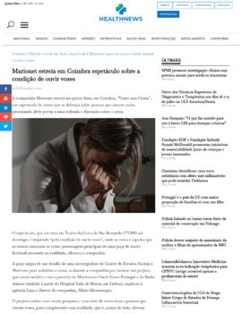 HealthNews: Marionet estreia em Coimbra espetáculo sobre a condição de ouvir vozes