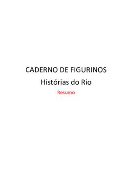 Caderno de figurinos: Histórias do Rio