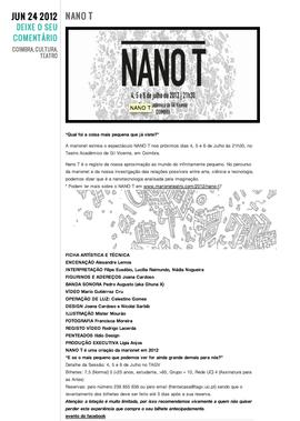Entre o Nada e o Infinito: Nano T