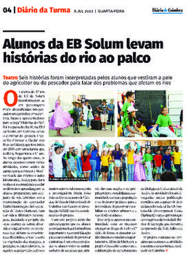 Diário de Coimbra: Alunos da EB Solum levam histórias do rio ao palco