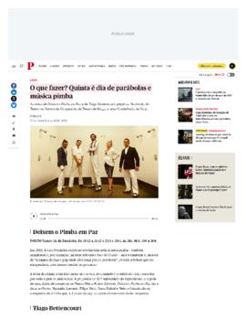 P&uacute;blico / Fugas: O que fazer? Quinta &eacute; dia de par&aacute;bolas e
m&uacute;sica pimba