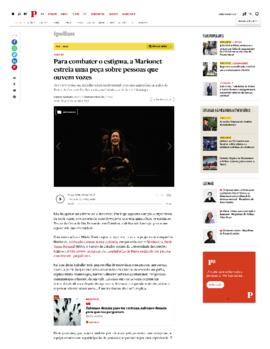 Ípsilon: Para combater o estigma, a Marionet estreia uma peça sobre pessoas que ouvem vozes