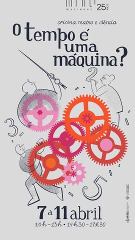 Imagem redes sociais (stories): O tempo é uma máquina? - Oficina de Teatro e Ciência