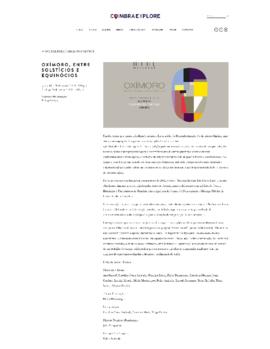 Coimbra Explore: Oxímoro, entre Solstícios e Equinócios