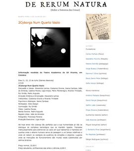 De Rerur Natura: 2 Cyborgs Num Quarto Vazio