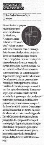 Diário de Coimbra: Conversa do Desassossego