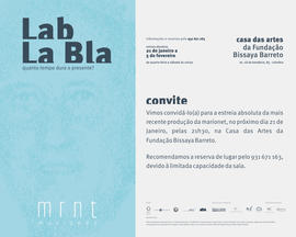 Convite azul: Lab La Bla