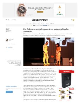 Observador: Em Coimbra, um palco para levar a doença bipolar ao teatro