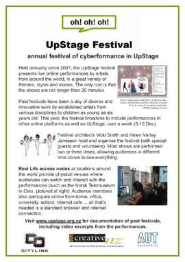 Informação sobre o festival: UpStage 12.12.12