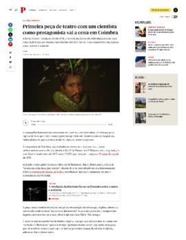 Público: Primeira peça de teatro com um cientista como protagonista vai a cena em Coimbra