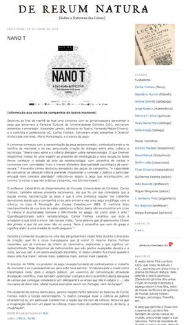 De Rerum Natura: Nano T