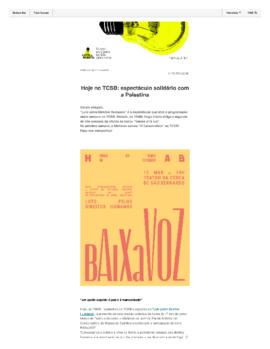 Newsletter: Um espect&aacute;culo "sobre epidemias, teatro, ci&ecirc;ncia e humanidade"
