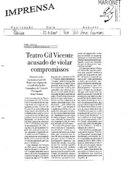 Região de Coimbra: Teatro Gil Vicente acusado de violar compromissos