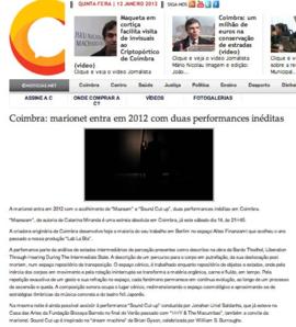 Revista C: Coimbra_Marionet entra em 2012 com duas performances inéditas