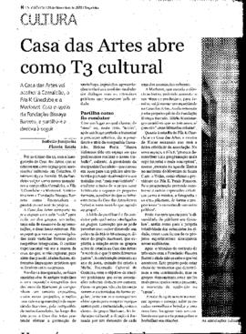 Jornal A Cabra: Casa das Artes abre como T3 cultural