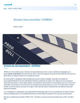 Gasoxmed: Estreia Documentário &quot;APNEIA&quot;