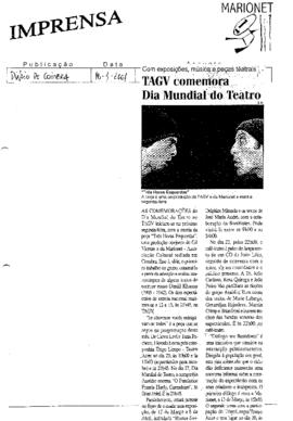 Diário de Coimbra: TAGV comemora Dia Mundial do Teatro