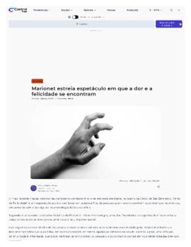 Central Press: Marionet estreia espetáculo em que a dor e a felicidade se encontram