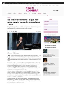 New in Coimbra: Do teatro ao cinema_o que não pode perder nesta temporada no TAGV