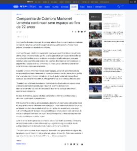 Rtp Notícias: Companhia de Coimbra Marionet lamenta continuar sem espaçõ ao fim de 22 anos