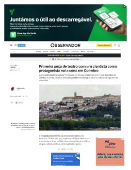 Observador: Primeira peça de teatro com um cientista como protagonista vai a cena em Coimbra