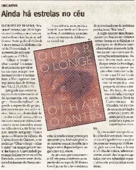 Dossier de imprensa: Olhar o Longe. Olhar o Antes