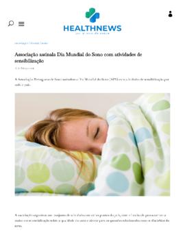 HealthNews: Associação assinala Dia Mundial do Sono com atividades de sensibilização