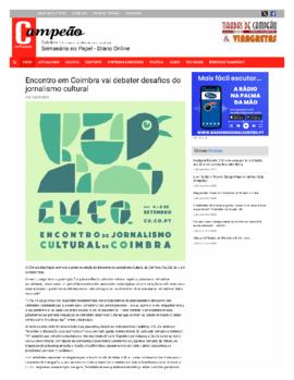 Campeão das Províncias: Encontro em Coimbra vai debater desafios do jornalismo cultural 2024-08-02