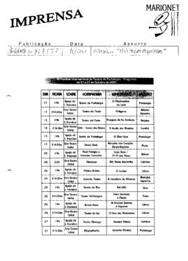 Programa do XI FITP