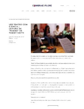 * Coimbra Explore: Ler Teatro com Ciência 
*  Leitura de &quot;Pombo&quot; de Tommy Smith