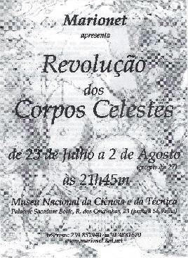 Flyer Cláudio Ptolomeu 2003: Revolução dos Corpos Celestes