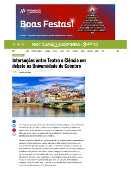 Notícias de Coimbra: Interseções entre Teatro e Ciência em debate na Universidade de Coimbra