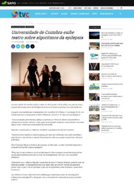 TVC: Universidade de Coimbra exibe teatro sobre algoritmos da epilepsia