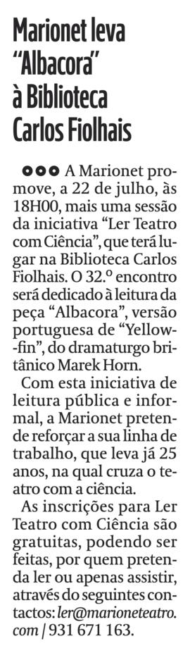 Marionet leva "Albacora" &agrave; Biblioteca Carlos Fiolhais